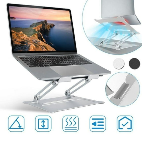 Laptop Stand Aluminum Angle Adjustable Computer Holder Riser Heat Vent Notebook Elevator For 10in-17in MacBook Pro 13/15