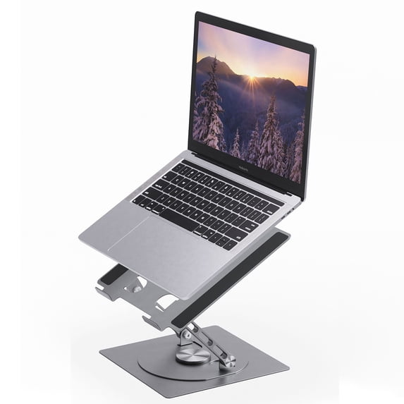 Revolving Computer Stands Laptop Stand for Desk, HFLRZZ Aluminum Adjustable Stand of Laptop with ...
