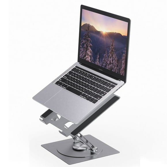 Laptop Stand for Desk, HFLRZZ Aluminum Adjustable Stand of Laptop with 360 Rotating Base, Ergonomic Computer Stand Holder for MacBook, Air, Pro, All Laptops up to 16 inches, for Home, Gift ideal