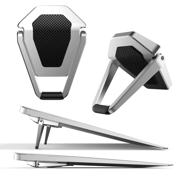 Laptop Stand for Desk, Portable Anti-Slip Keyboard Riser, Zinc Alloy Keyboard Stands, Computer Stand Compatible with MacBook Air/Pro, 10-15.6 Inches Laptops and Keyboards (Sliver)