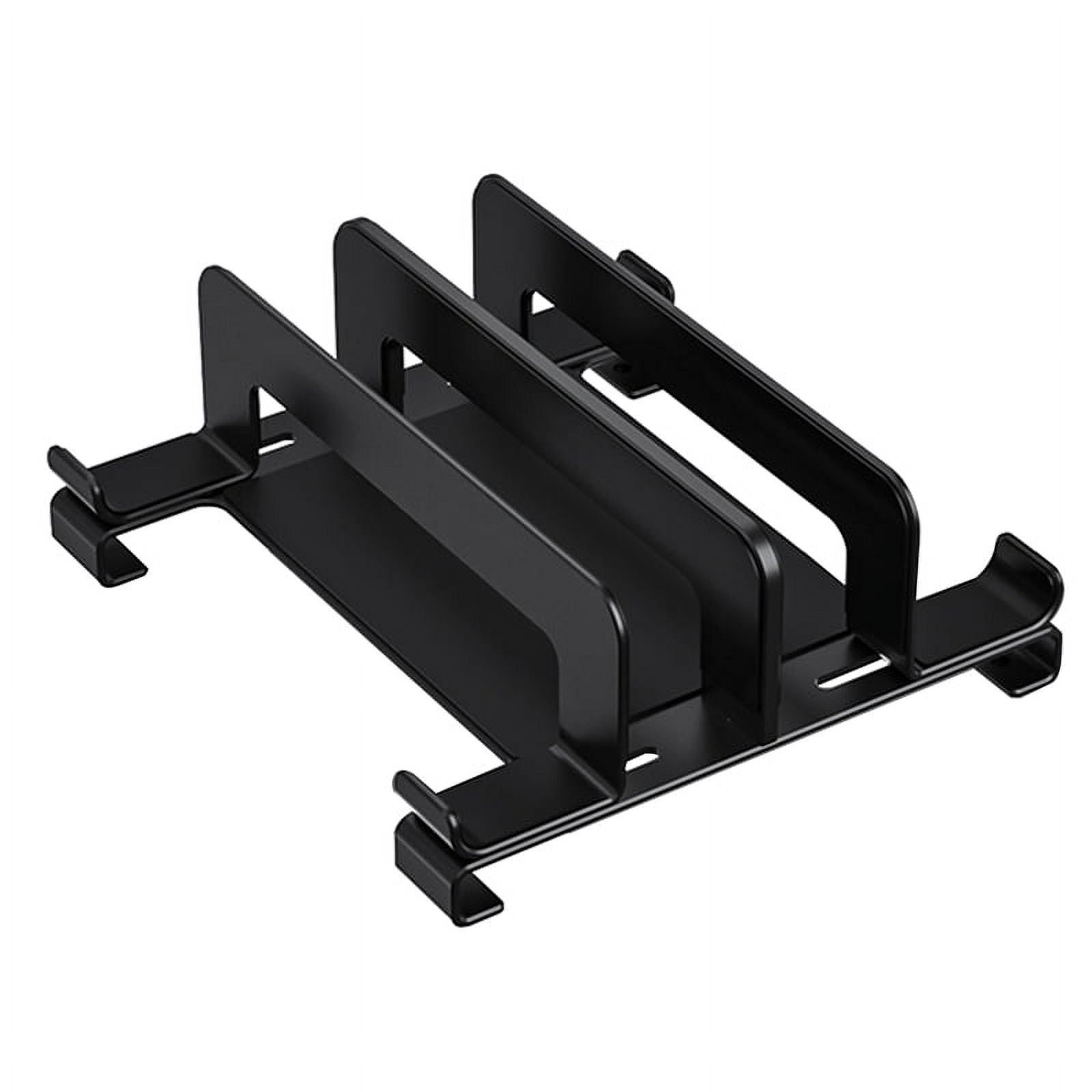 Laptop Stand Holder Adjustable Vertical Desktop Notebook Dock Space-Saving Computer Stand Black