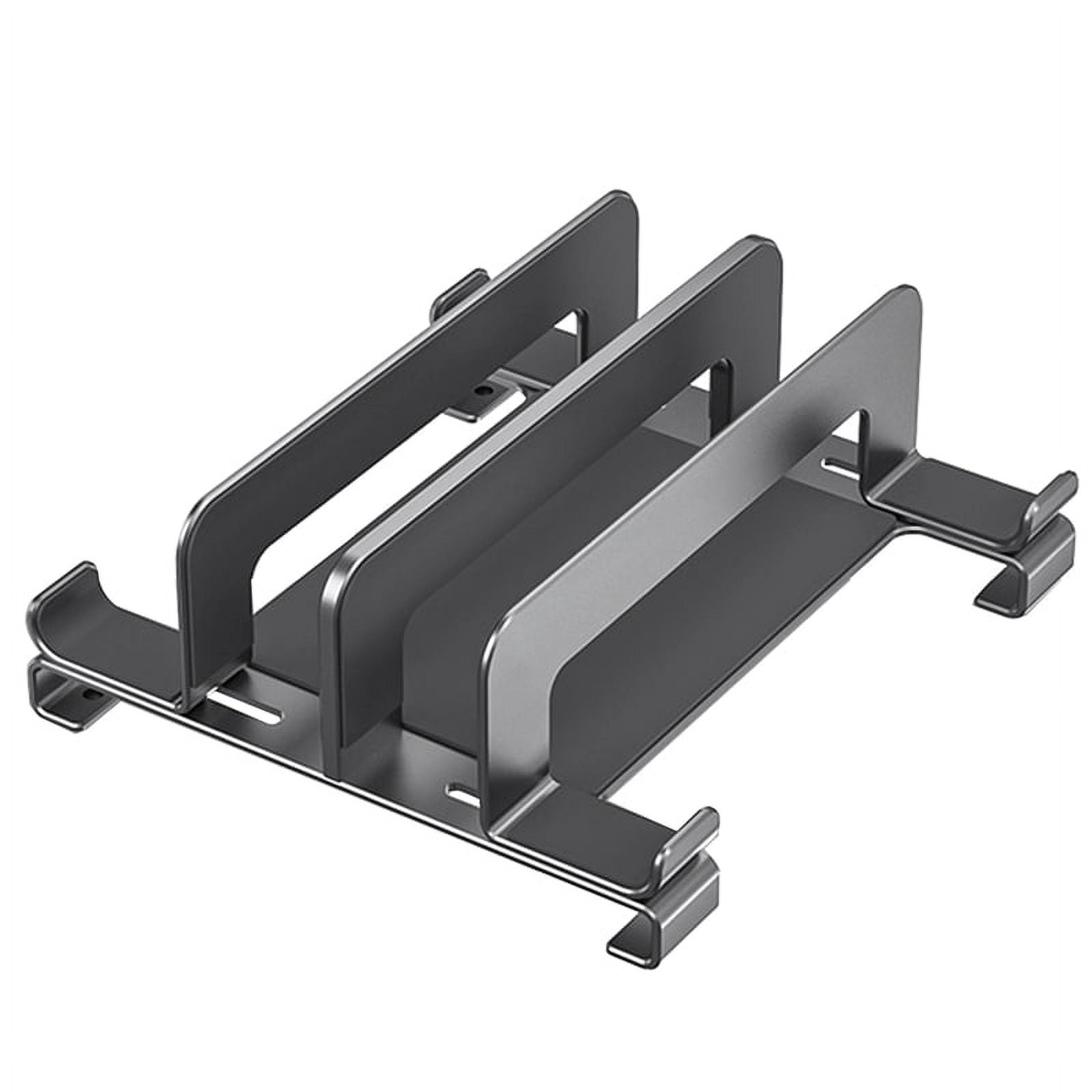 Laptop Stand Holder Adjustable Vertical Desktop Notebook Dock Space-Saving Computer Stand Gray