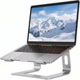 thumbnail image 1 of Laptop Stand for Desk: Ergonomic Computer Riser Compatible with MacBook Air, Pro, Dell, HP and All 10-16" Laptops, Metal Holder Office Desk Accessories, 1 of 5