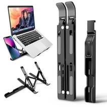 Laptop Stand, TSV Adjustable Height Laptop Riser with Phone Stand Fit for 9-15.6" iPad, Macbook, Laptop