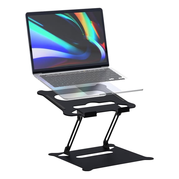 Laptop Stand Z-shaped Aluminum Alloy Tablet Pad Cooling Holder Folding Radiator Portable for 10-17Inches Notebook Stand