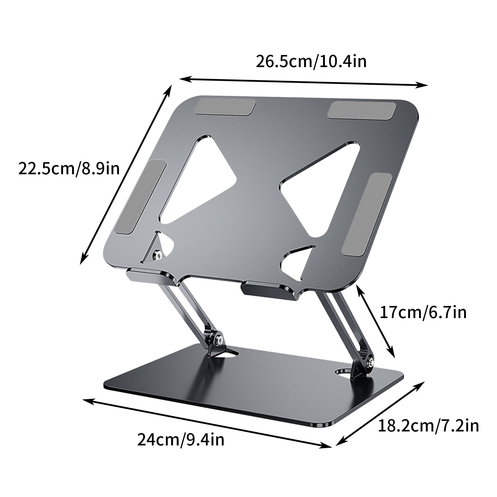 Laptop Stand for Desk Aluminum Alloy, Computer Stand for Laptop 10-17 Inch, Ergonomic Notebook Bracket with Hollow Heat Dissipation