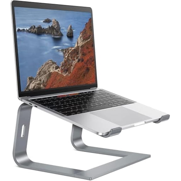Laptop Stand for Desk, Detachable Laptop Riser, Aluminum Laptop Holder, Compatible with MacBook Air/Pro, Dell, HP, and All Laptops (11-16 inch), Grey