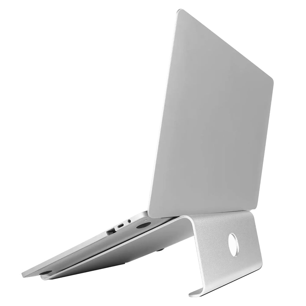 Kanstar Ergonomic Aluminum Laptop Stand for Desk, Portable Notebook Elevator Holder Compatible with MacBook Air Pro, Dell, HP, Lenovo 10-15.6 Inch Laptops and Tablets (Silver)