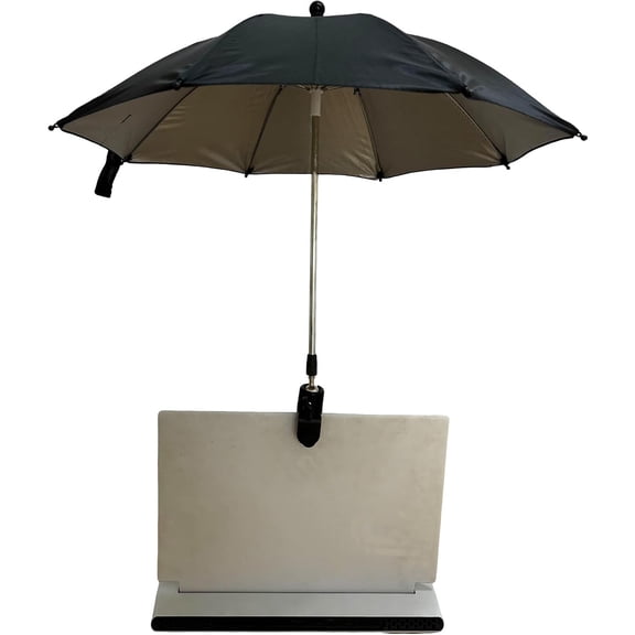 Laptop Sun Shade 360-degree Rotation Laptop Sun Umbrella Foldable Monitor Sun Shade for Working Outside