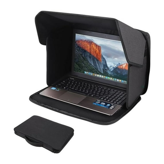 Laptop Sun Shade,Laptop Sun Glare Shield Privacy Screen Hood Laptop Sunshade Bag for Working Outside Outdoor Foldable Laptop Shield Cover Outside(L)