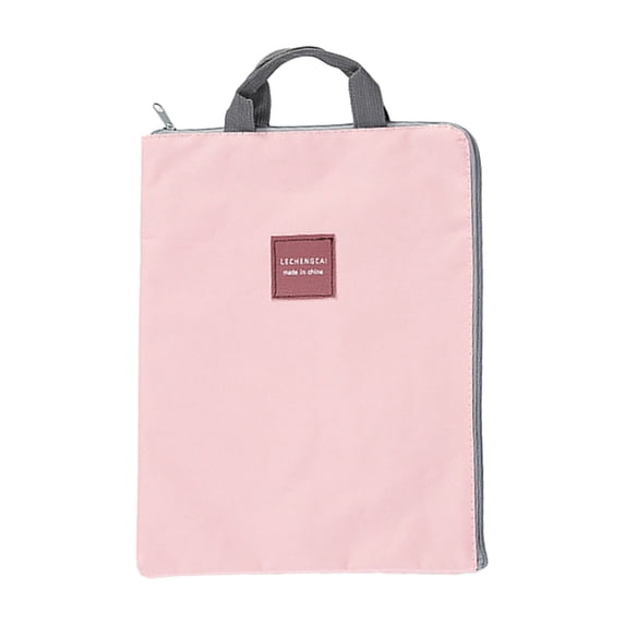 Laptop Tote Bag, Canvas Computer Bag, Briefcase, 15 Inch Multilayer Zipper Bag, Heavy Duty Portable Bag for Business, Office and Daily Laptop Carrying,Pink