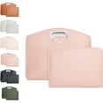 thumbnail image 1 of Laptop Tote Bag Set, 2-Piece Waterproof Leather Computer Briefcase & Crossbody Purse for Women, Professional Work Tote with Organizer for 14-15.6 Inch Laptops, 1 of 7