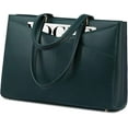 thumbnail image 1 of Laptop Tote Bag for Women 15.6 Inch Waterproof Leather Computer Bags Business Office Work Briefcase Black, 1 of 2