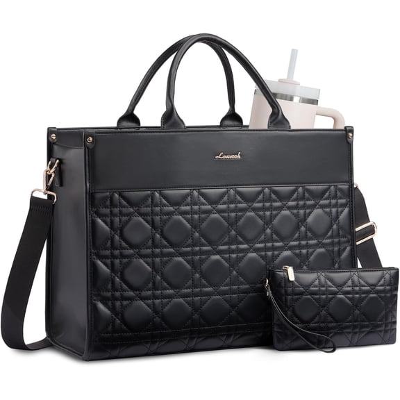 Laptop Tote Bag for Women,Waterproof Leather Work Bag for Teacher,Business Office Work Bag Briefcase,Gifts for Women