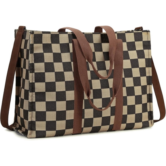 Laptop Tote Bag for Women Work 15.6 inch Canvas  Bags Computer Messenger Purse Teacher Handbag Office Briefcase