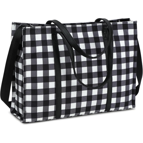 Laptop Tote Bag for Women Work 15.6 inch Canvas  Bags Computer Messenger Purse Teacher Handbag Office Briefcase