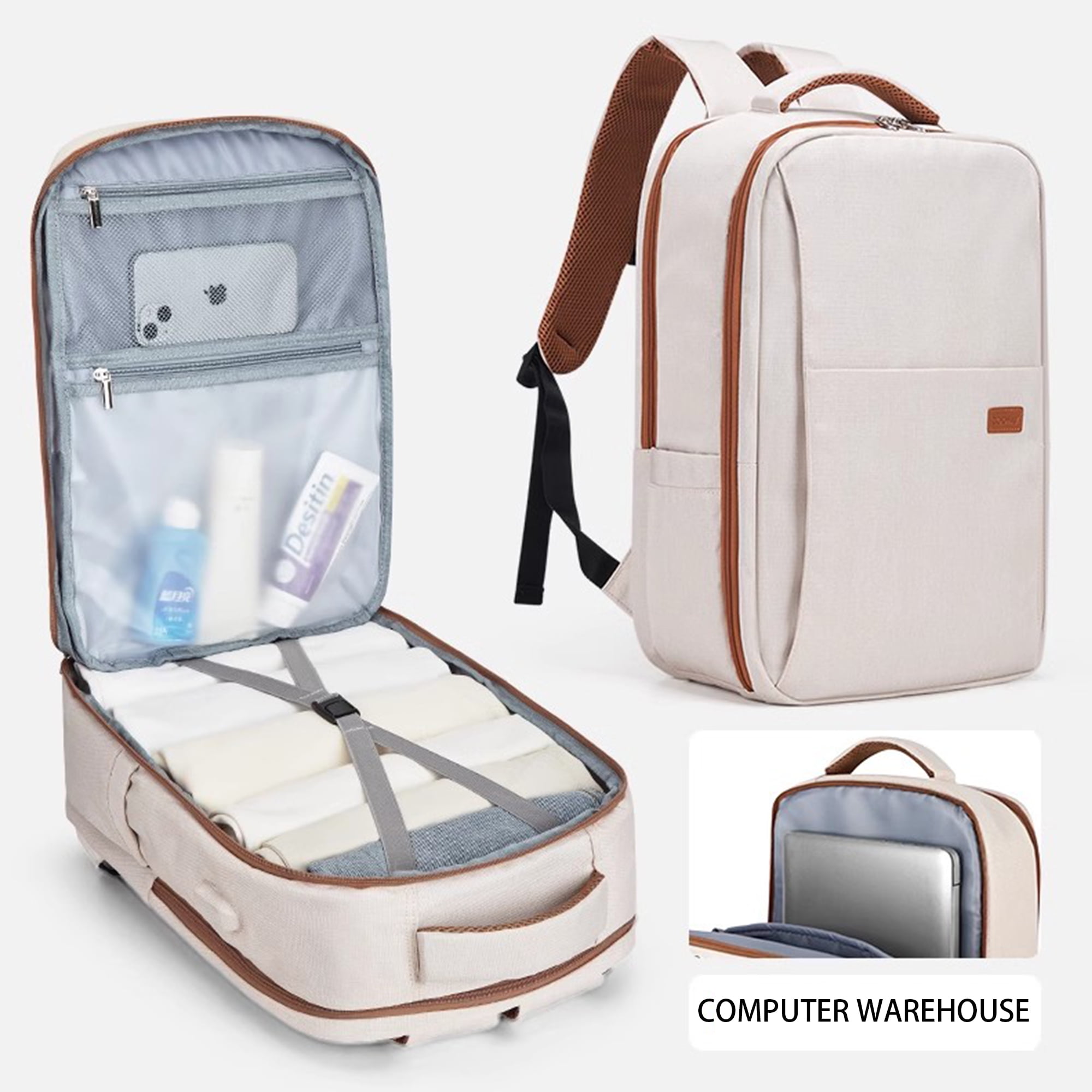 Laptop Travel Backpack For Women Men Airline Approved Carry On Bags For Airplanes Underseat