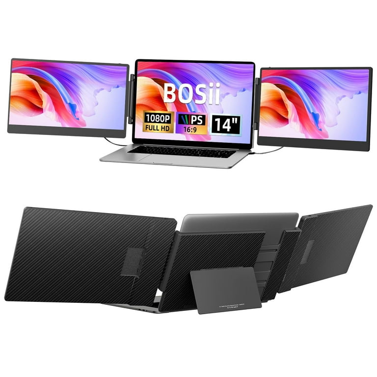 Laptop Triple Screen Extender -14 Inch IPS FHD 1080P HDMI/USB-A