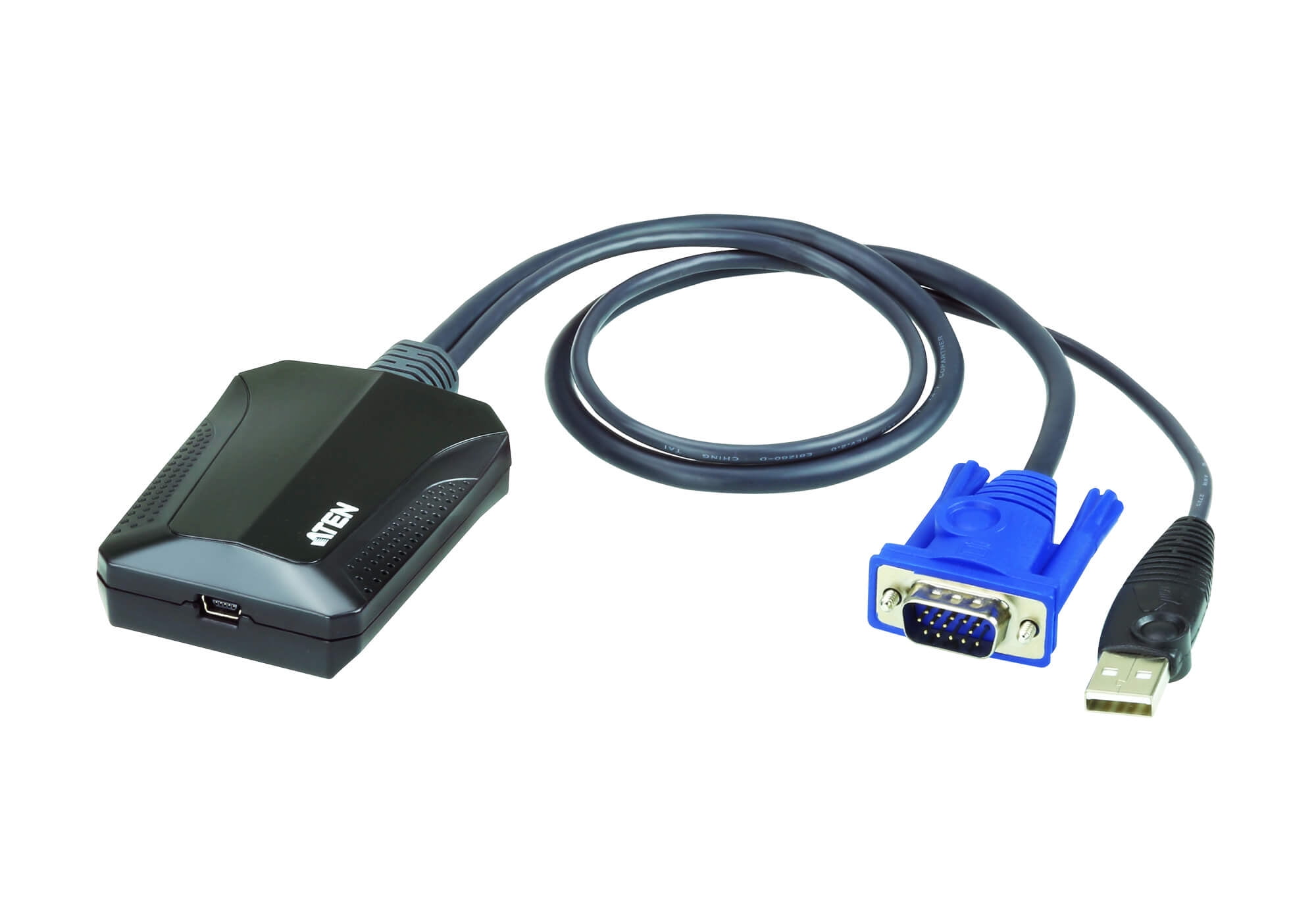 Laptop USB KVM Console Crash Cart Adapter with DisplayPort to VGA and HDMI to VGA Adapters