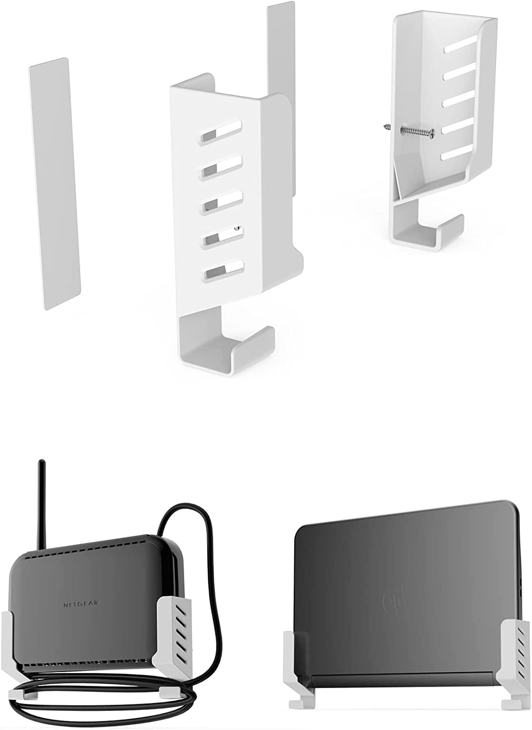 Laptop Wall Mount Cable Box Wall Mount Holder Router Wall Mount Storage  Rack Compatible with Laptops / WiFi routers /