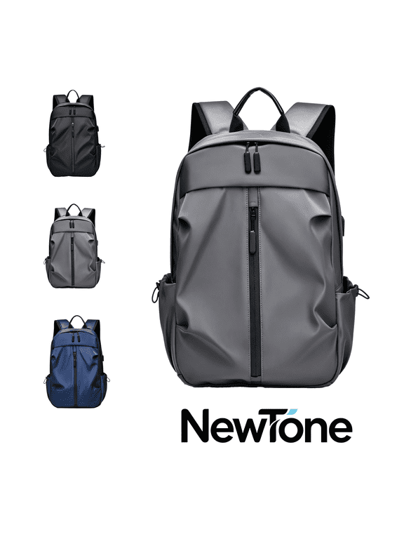 14 Inch Waterproof Laptop Backpack, Large Capacity 20-35L with USB Charging Port Breathable Padded Straps Unisex for Business School Commute Travel