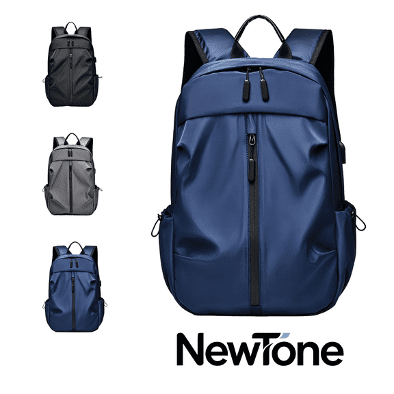 NexTone 14 Inch Waterproof Laptop Backpack, Large Capacity 20-35L with USB Charging Port Breathable Padded Straps Unisex for Business School Commute Travel