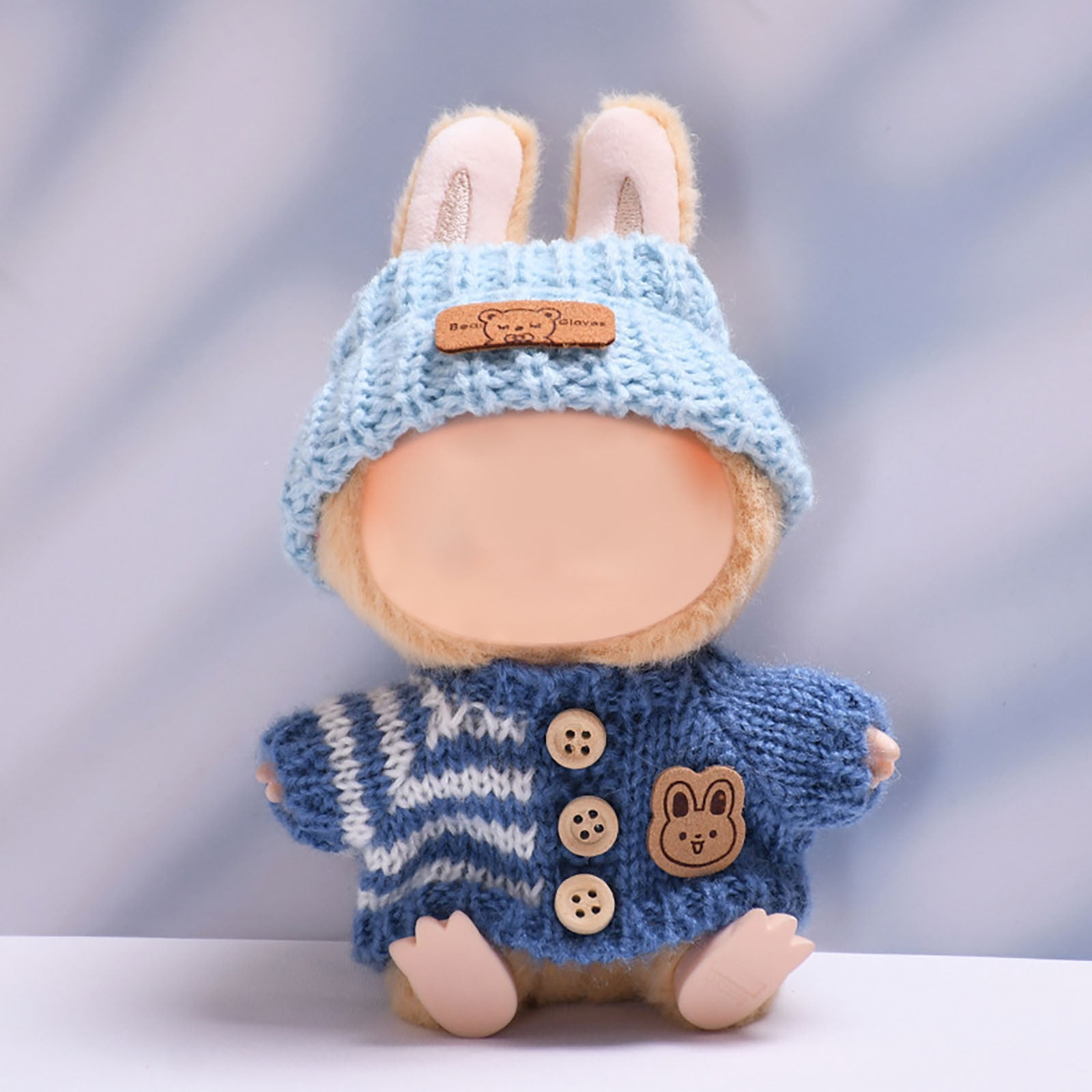 Lapupu Puppen Kleidung Set Für 17cm Puppen - Overall Mit Mütze Brille Tasche