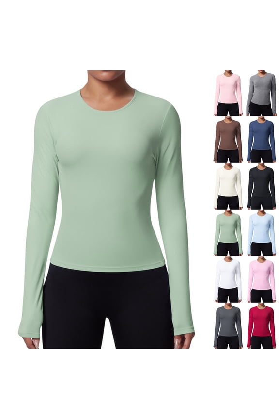 Women's Long Sleeve Yoga T-Shirt, Breathable Athletic Training Top, Slim Fit Workout Gym Shirt, Stretchy Performance Running Tee, Professional Activewear Base Layer for Fitness and Exercise