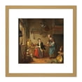 thumbnail image 1 of Laquy The Kitchen Painting 8X8 Inch Square Wooden Framed Wall Art Print Picture with Mount, 1 of 4