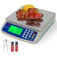 thumbnail image 1 of Large Digital Kitchen Scale 30KG Commercial Food Scale 66LB for Baking Bread Meat Stainless Steel Price Computing Scale LCD Display,Prep Counting Scale for Parts and Coins Adapter Included, 1 of 3