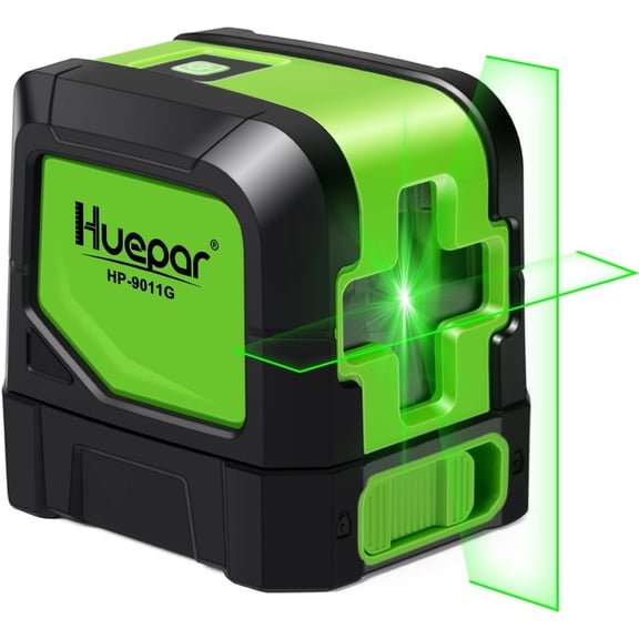 Lar Level, 100Ft lf Leveling Green Cross Line for Picture Hanging, Tile, Decoration & DIY Construction  360 Magnetic Ba AA Battery, Indoor U