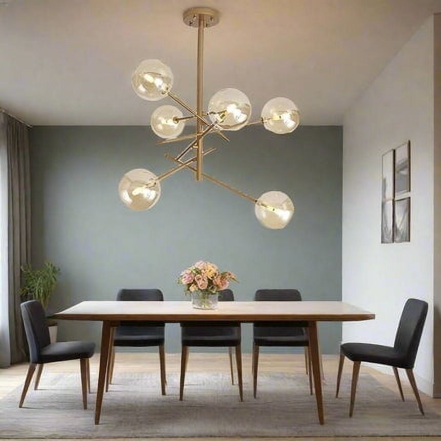 View of Lara Bubble Chandelier Modern Glass Pendant Light Fixture Dimmable LED ...