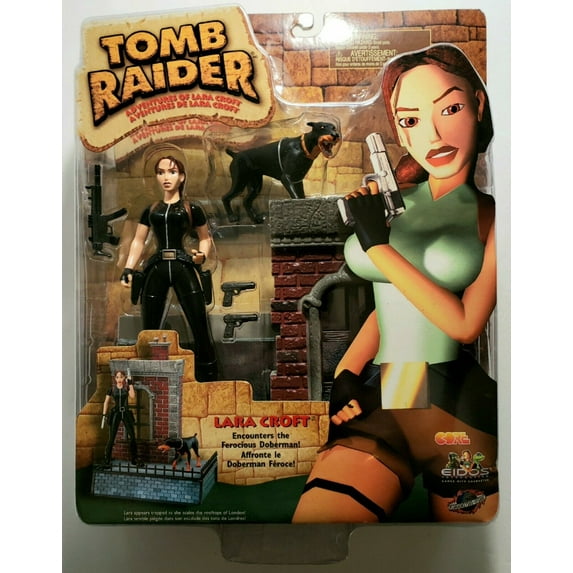 Lara Croft Tomb Raider Encounters the Ferocious Doberman Action Figure
