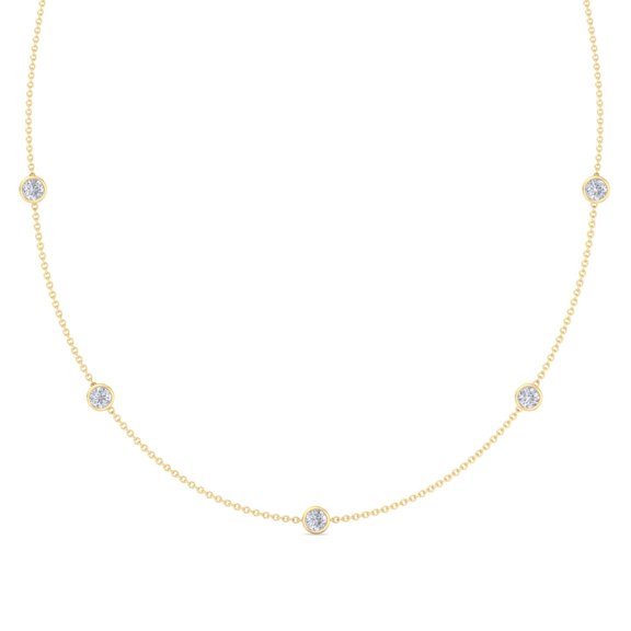 Lara - Diamonds By The Yard Necklace ( 1.10ct total )