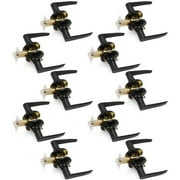 Lara Door Lever Black Passage Door Handle 10 Pack by Villar Home Designs