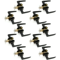 Lara Door Lever Black Passage Door Handle 10 Pack by Villar Home Designs