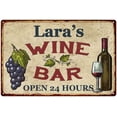 thumbnail image 1 of Lara's Rustic Wine Bar Sign Wall Decor Kitchen Gift 12 x 18 Matte Finish Metal 112180056096, 1 of 1