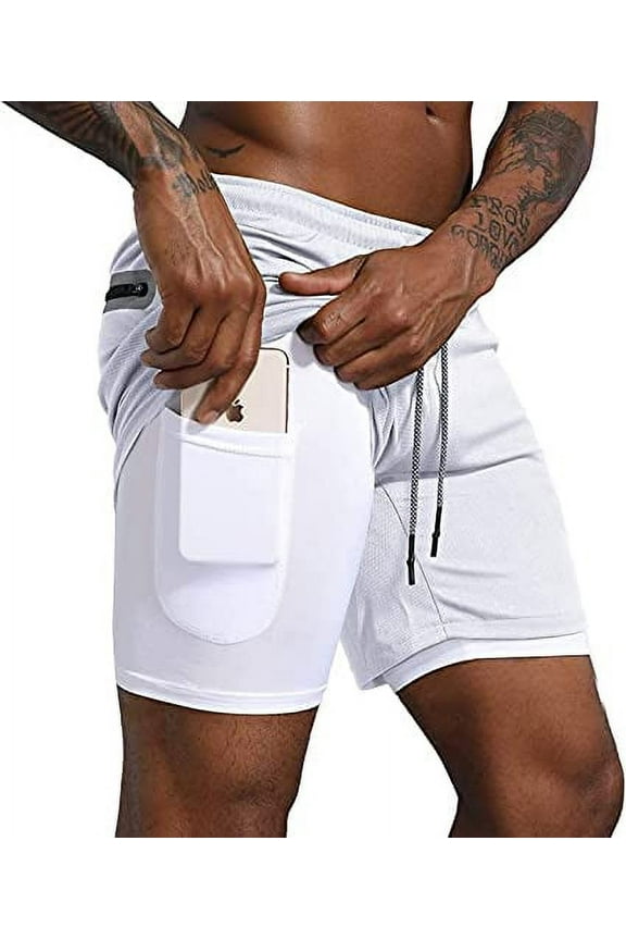 LaraS Men's Gym Workout Shorts Quick Dry Pants Training Running Jogger with Pockets