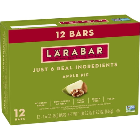 Larabar Apple Pie, Gluten Free Vegan Fruit & Nut Bars, 12 Ct