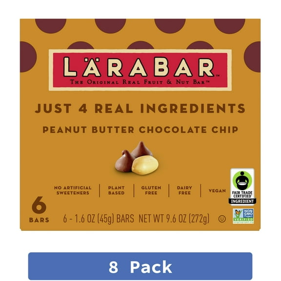 Larabar Bar Peanut Butter Chocolate Chip Pack of 8