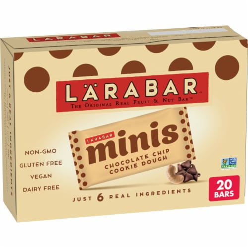 Larabar Chocolate Chip Cookie Dough Mini Bar Gluten Free Vegan Bar 0.