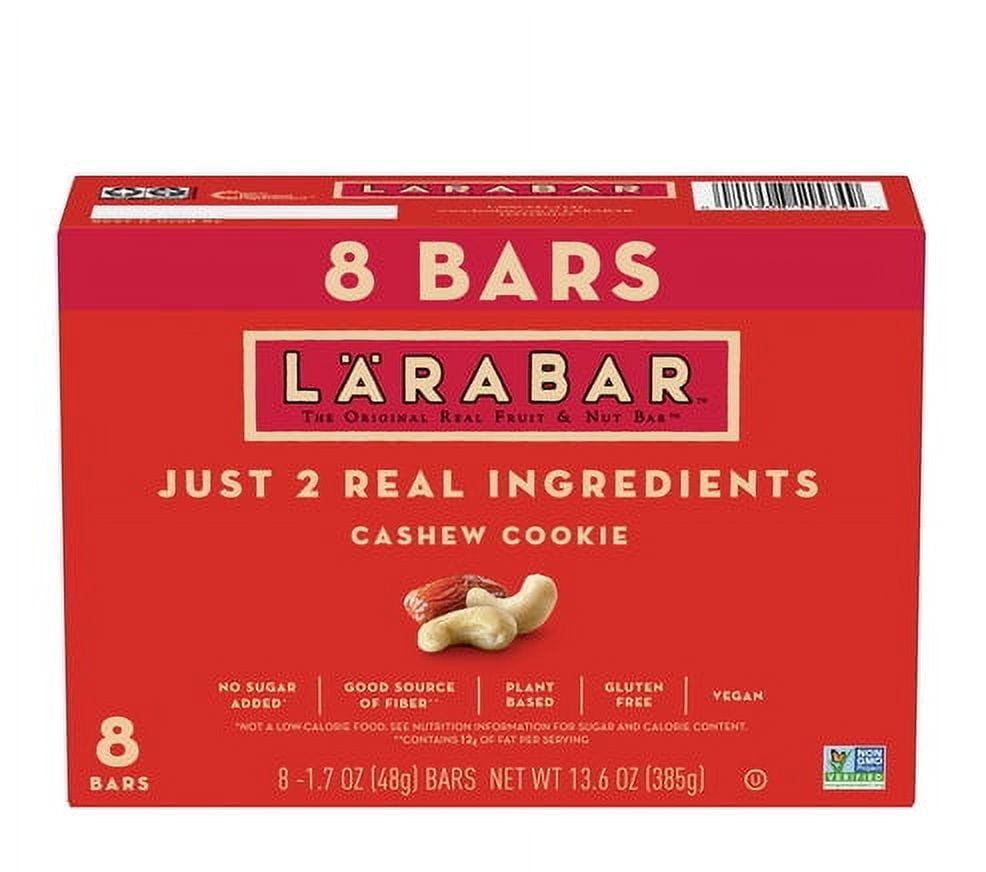 Larabar Fruit & Nut Bar Gluten Free No Sugar Added Cashew Cookie 8