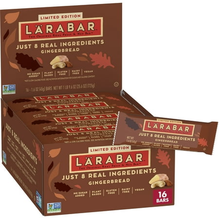 Larabar, Gluten Free Bar, Gingerbread, Vegan (16 Bars)