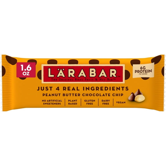 Larabar, Gluten Free Bar, Peanut Butter Chocolate Chip, Vegan, 1.6 oz