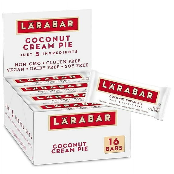 Larabar Gluten Free Fruit & Nut Bar Coconut Cream Pie - 16 Bars Pack of 2