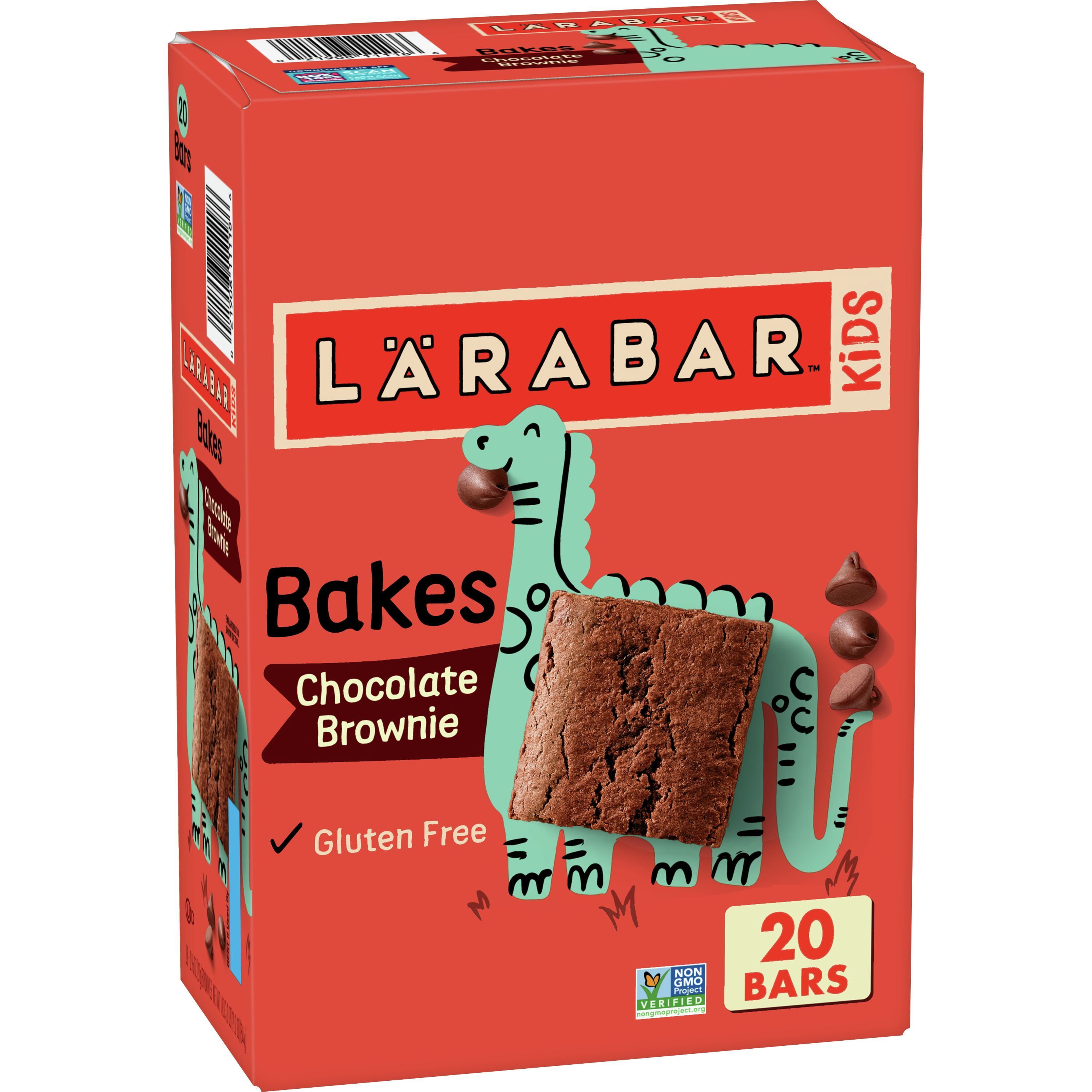 LARABAR, Kid Bar, Chocolate Brownie, 20 ct, 19.2 oz gluten free snack ...