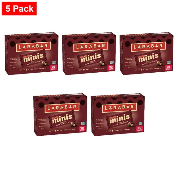 Larabar Minis Double Dark Chocolate Nut bars 20 ct / 0.78 oz - 5 Pack