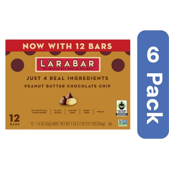 Larabar Peanut Butter Chocolate Chip 12 pk 19.2 oz Pack of 6