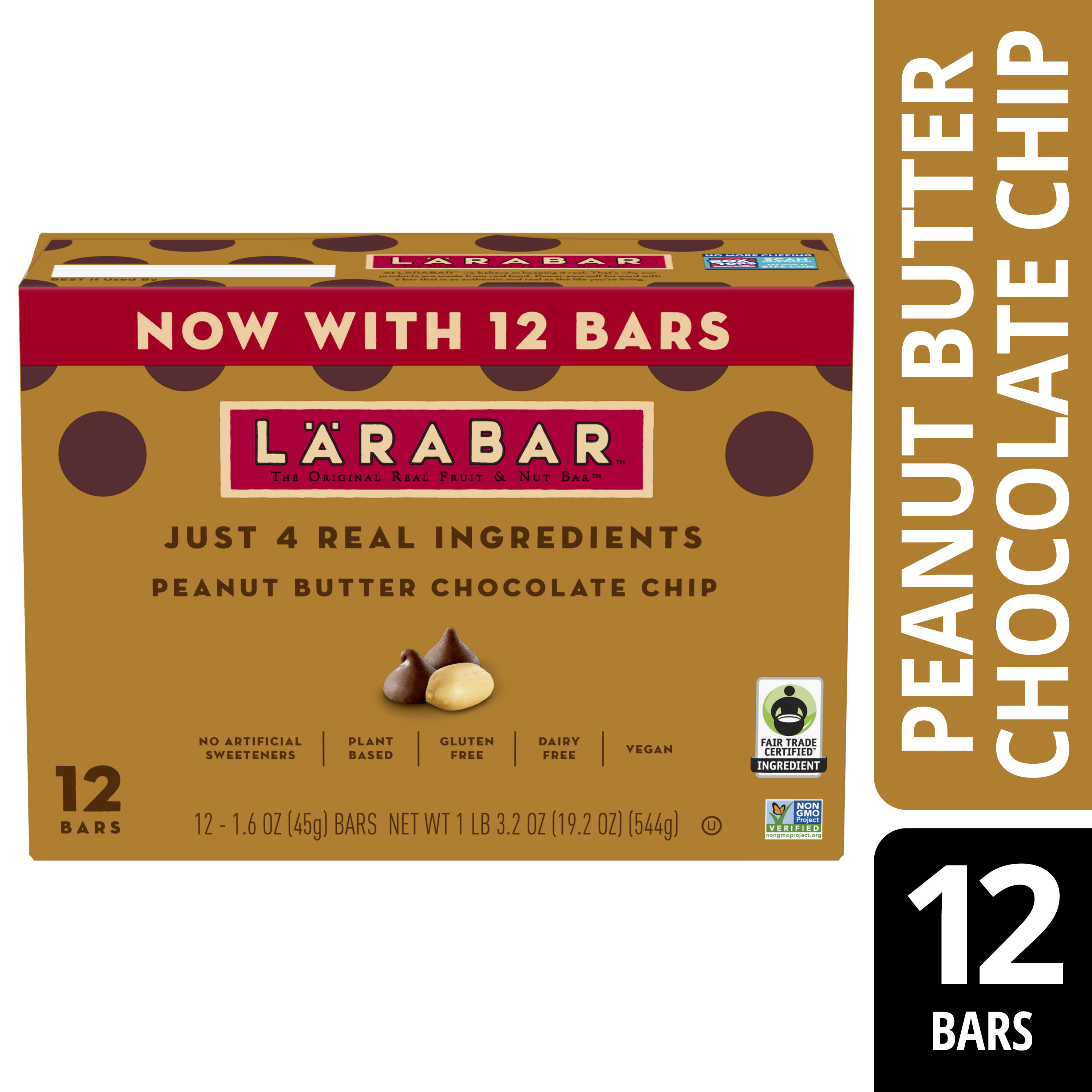 Larabar Chocolate Chip Cookie Dough, Gluten Free Vegan Fruit Nut Bars