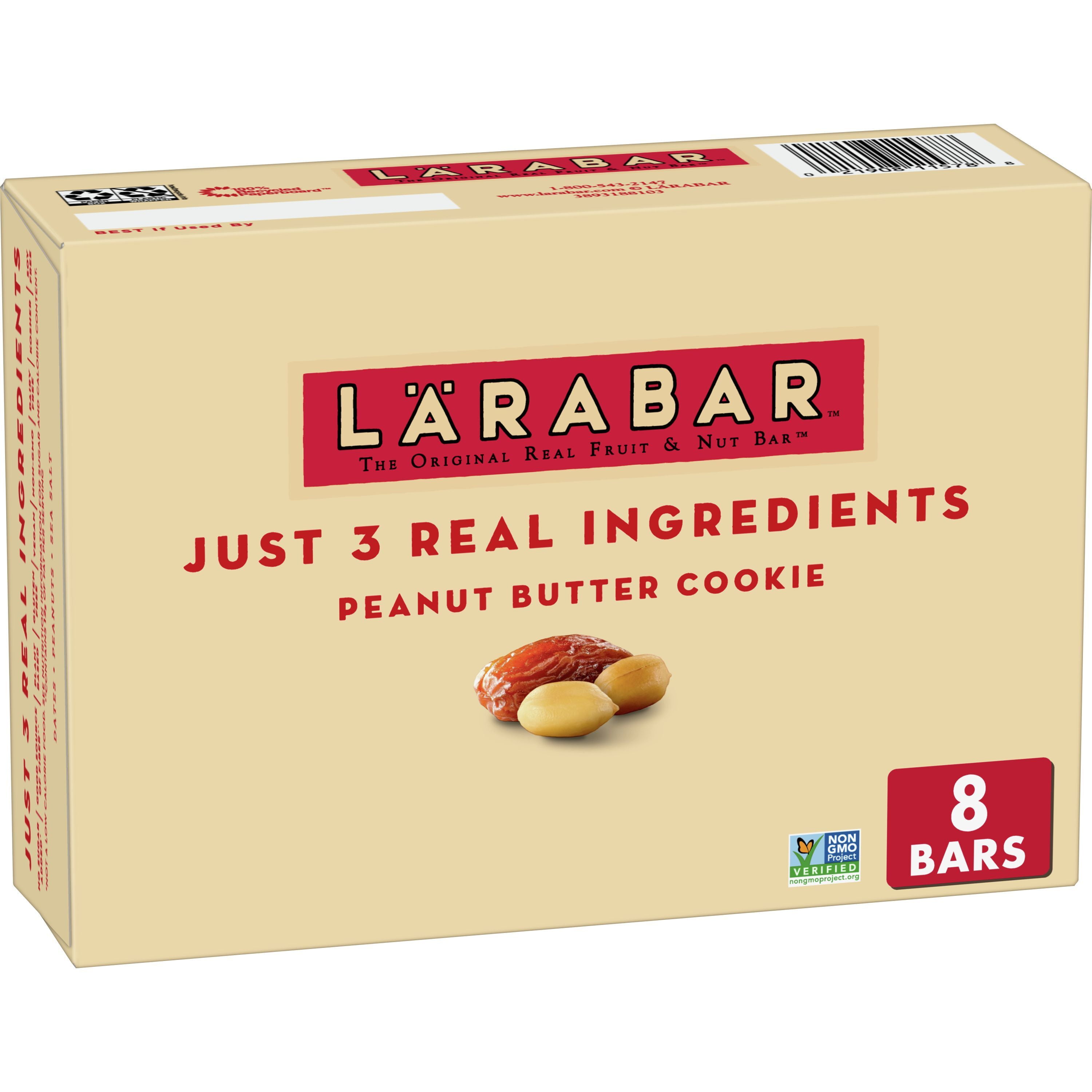 Larabar Peanut Butter Cookie, Gluten Free Vegan Fruit & Nut Bars, 8 ct